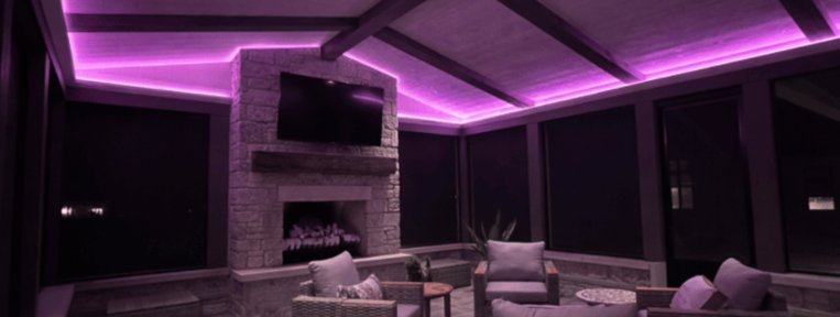Dynamic color-changing ceiling lighting