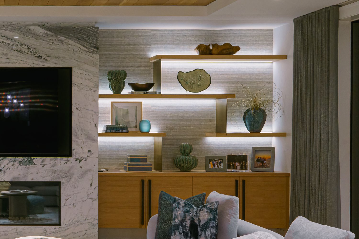 Millwork shelf and cabinetry lighting