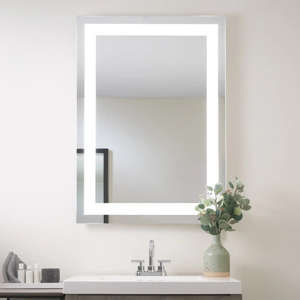 Backlit vanity lighted mirror