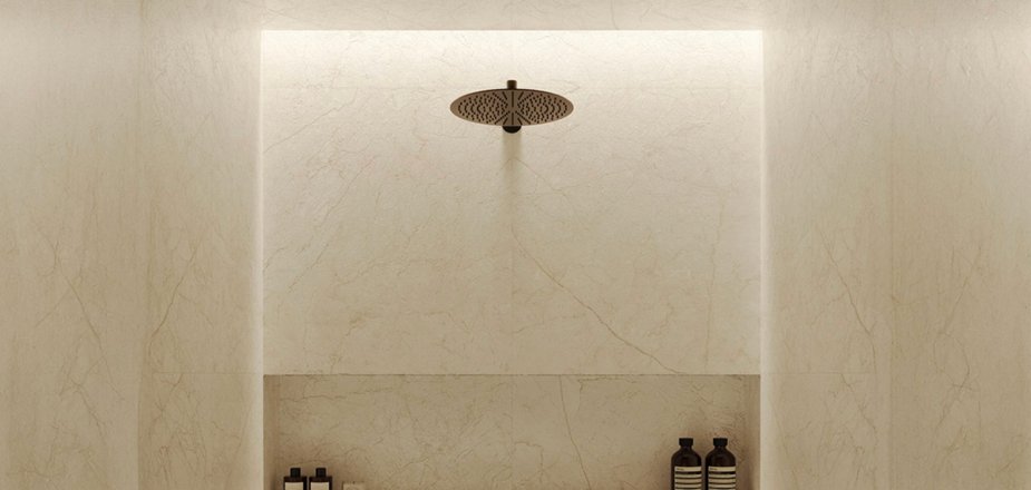 Shower niche pocket lighting
