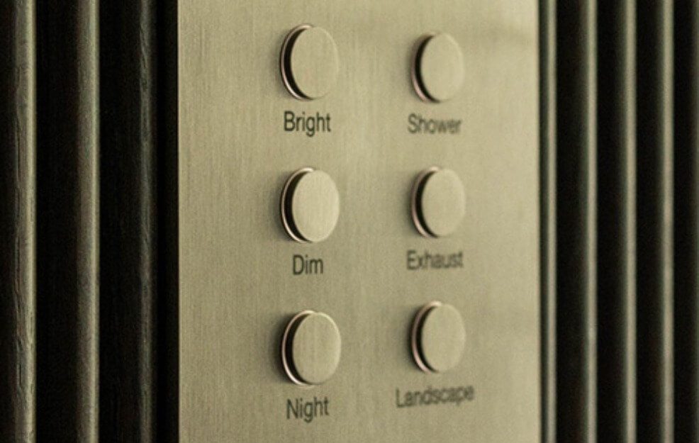 Close-up of engraved Alisse brass keypad