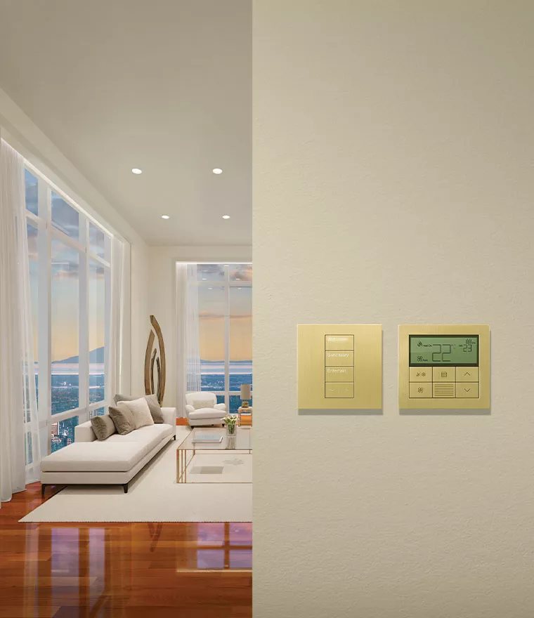 Keypad and climate control in a sunlit room